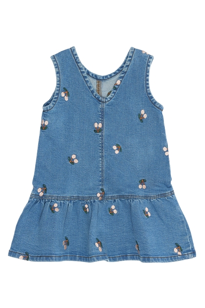 The New Siblings Kjole Ovia Denim - Light Blue Denim 